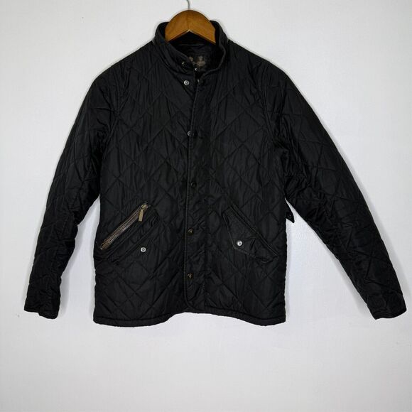 Barbour Jacket XL Black Quilted Barn Coat Equestrian Country Chore Children's - Picture 1 of 9